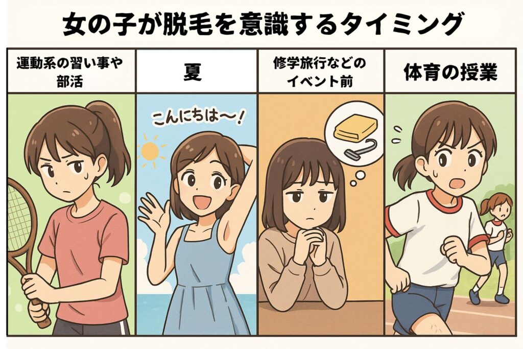 女の子が脱毛を意識するタイミング