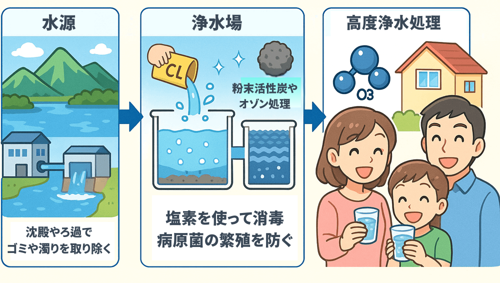 水源と浄水処理の仕組み