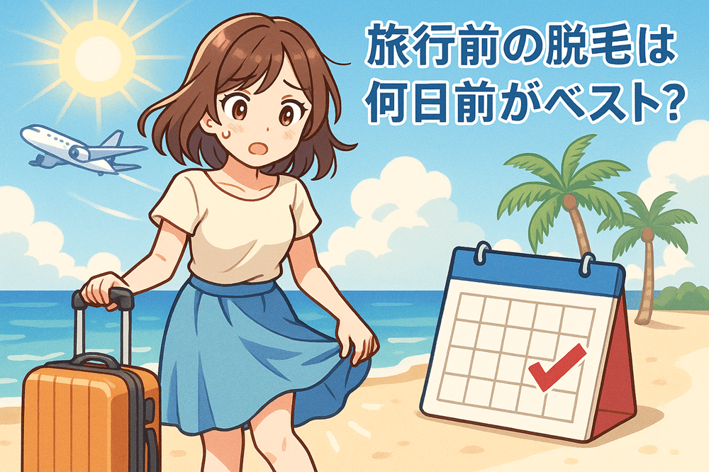 旅行前の脱毛は何日前がベスト？自己処理・サロン・医療タイプ別に徹底解説！