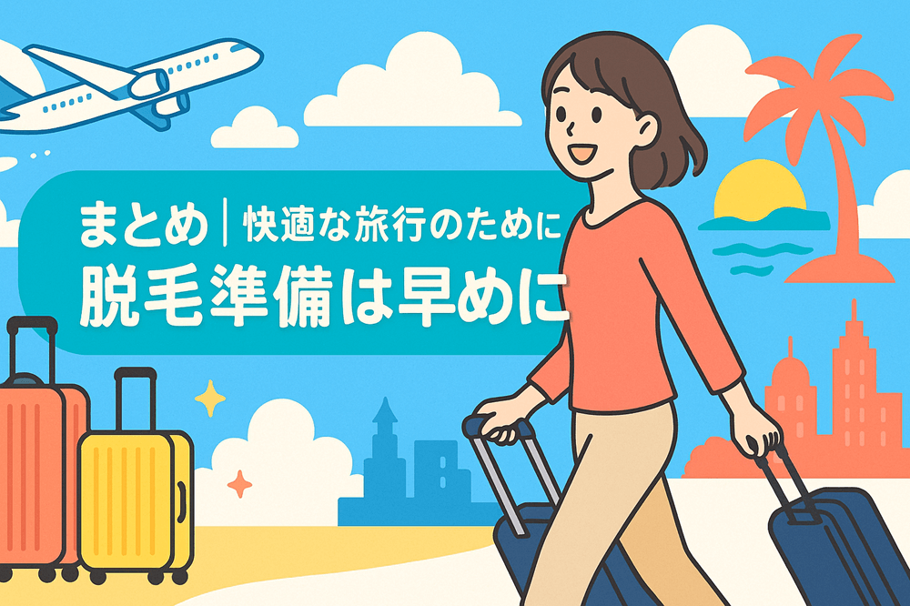 まとめ｜快適な旅行のために脱毛準備は早めに