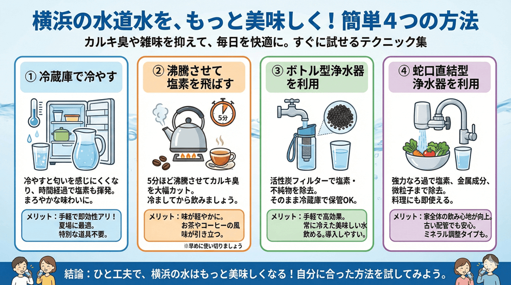 横浜の水道水を「美味しく」する方法