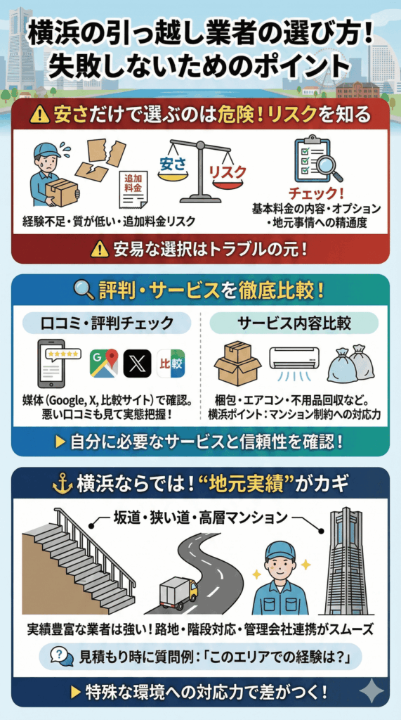 横浜（神奈川）の引っ越し業者の選び方｜横浜で失敗しないためのポイント